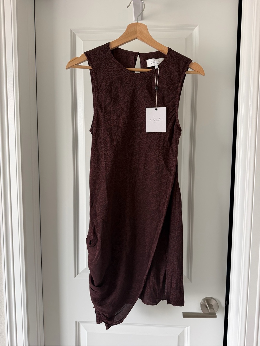 L'Academie Sleeveless Burgundy Midi Dress
